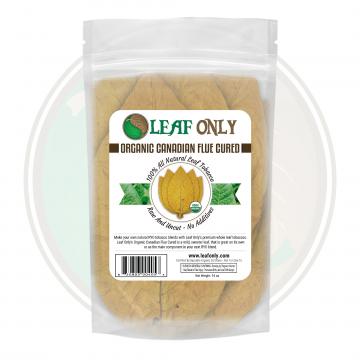 Certified USDA Organic Canadian Grown Virginia Flue Cured Whole Leaf Tobacco for Roll Your Own Leaf Only